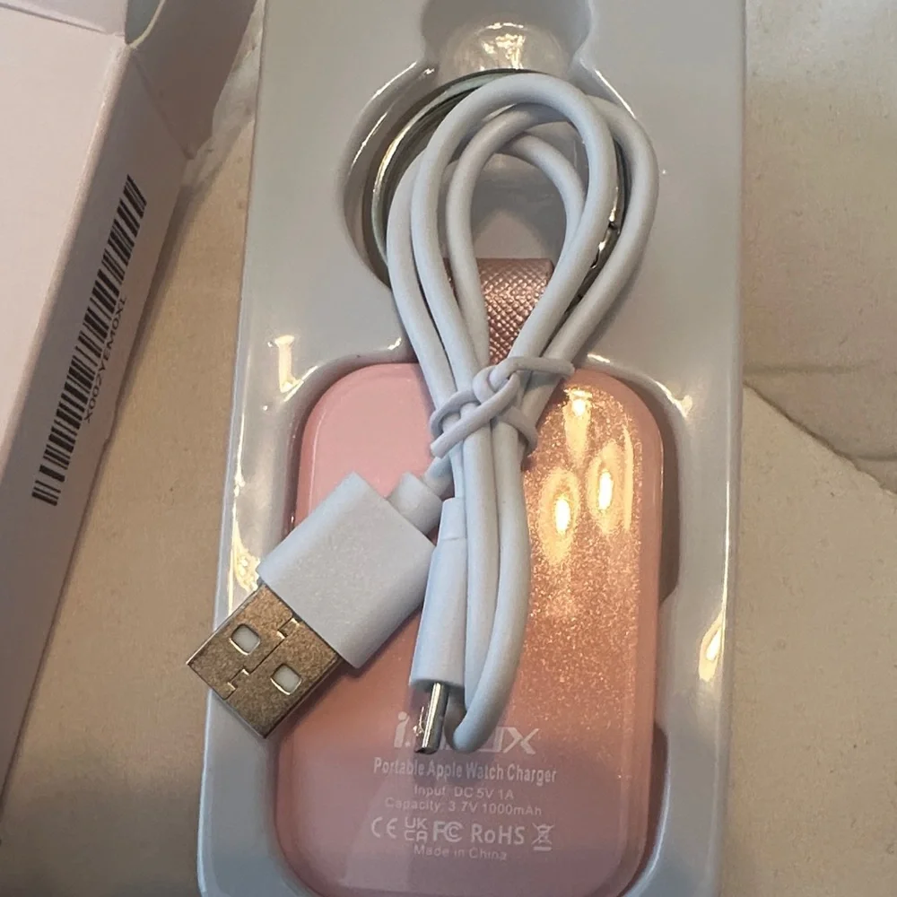 i.VALUX Pink Portable Apple Watch Charger